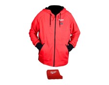 Milwaukee 306R-203X M12 Red Heated Jacket Hoodie XXX-Large - Hoodie Only