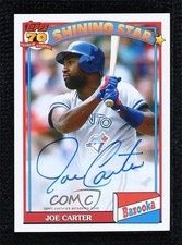 2021 Archives 1991 Topps Bazooka Shining Stars Joe Carter #91BZA-JCA Auto 0l1