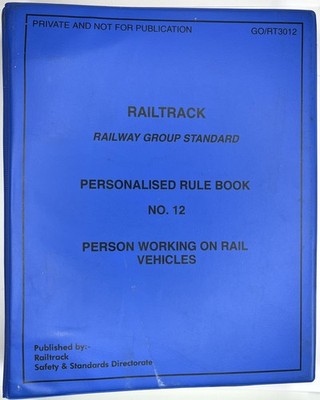 Railtrack Personalisiertes Regelbuch Nr. 1996 12 (I)
