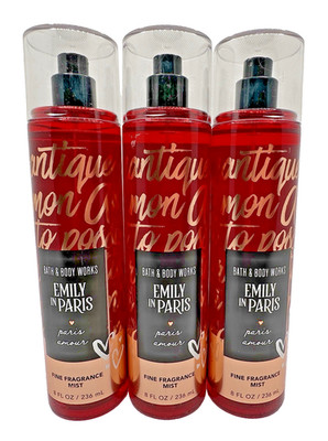 Bath & Body Works Emily in Paris Paris Amour Fine Fragrance Mist 8 Oz x3