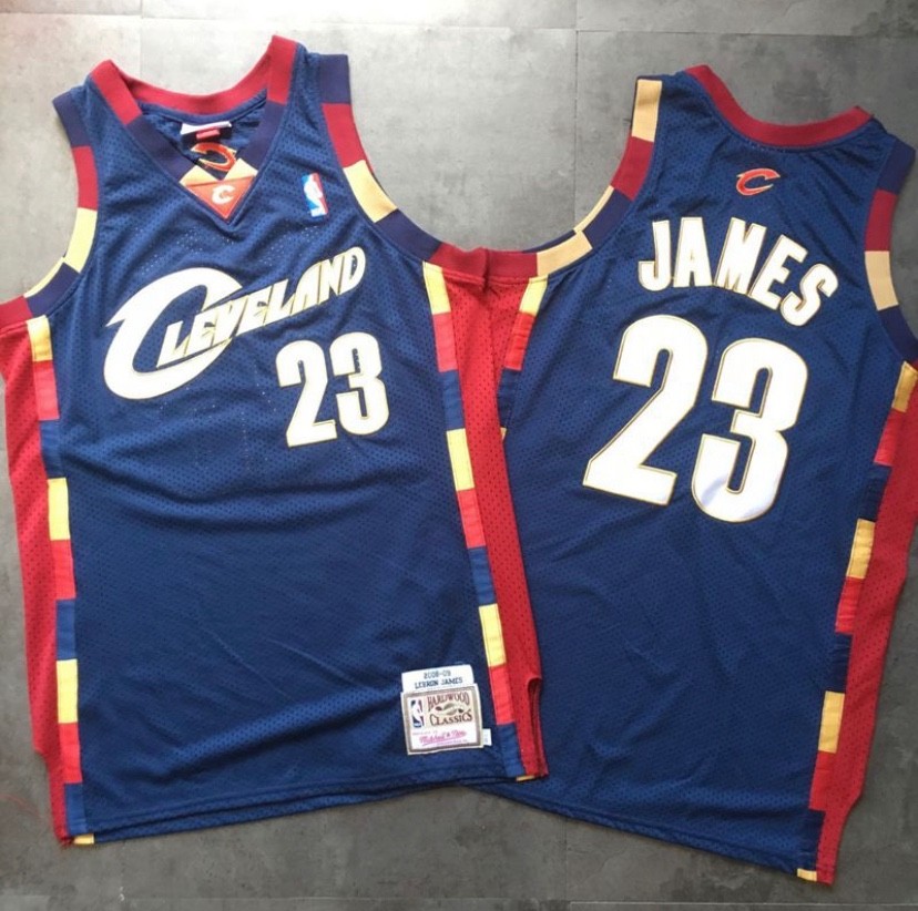 Cleveland Cavaliers Lebron James Retro Vintage Blue Basketball Jersey
