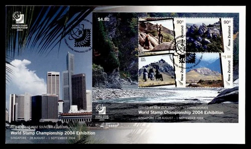 DR WHO 2004 NEW ZEALAND FDC STAMP EXPO S/S $4.80 M74743