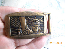 Brass Statue of Liberty Belt Buckle, new
