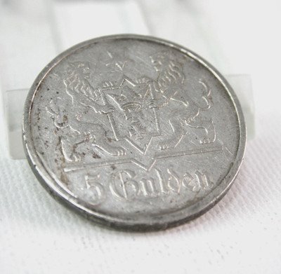 Danzig Freie Stadt 5 Gulden 1923 Utrecht Marienkirche Silber