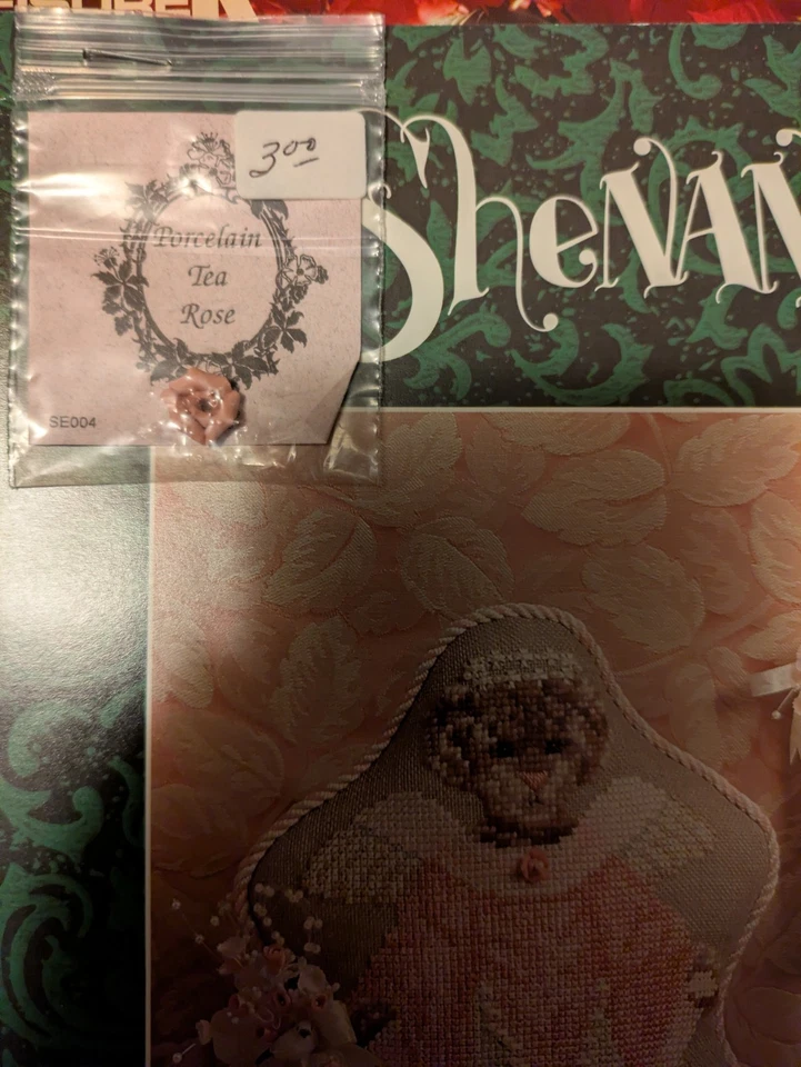 Vintage Just Nan Shenanigans Angel Bear With Bead Cross Stitch Pattern - Image 2 of 3