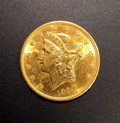 Beautiful 1904 P Twenty Dollar $20 Liberty Head Gold Eagle Coin! No Reserve!
