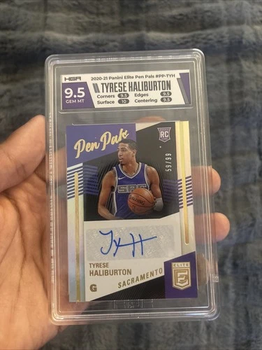 2020 Panini Elite Pen Pals Tyrese Halliburton /99 HGA 9.5 🔥