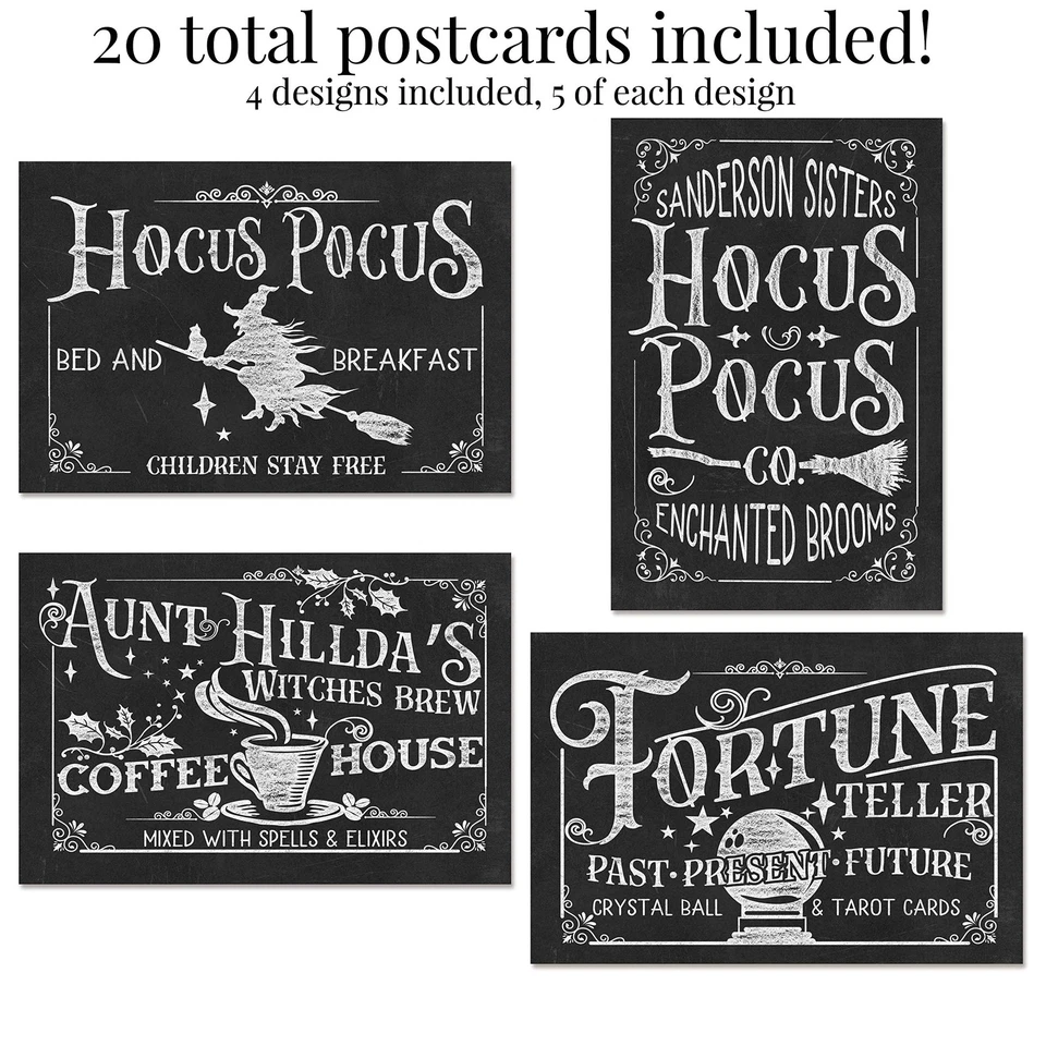 Spooktaculares postales en blanco temáticas de Halloween para enviar a amigos y familiares, 4"... Foto 2 de 4