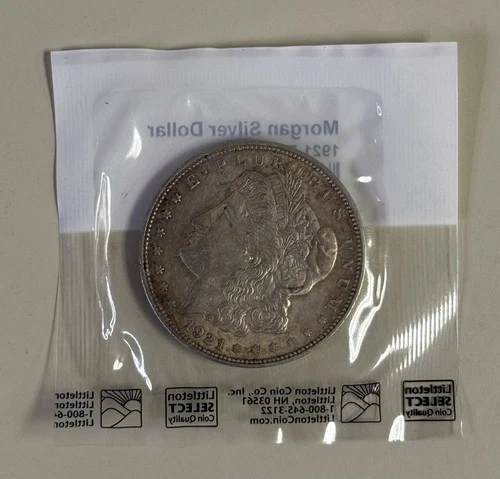 1921-D Morgan Silver Dollar $1 – Extra Fine (EF) – 90% Silver – Littleton Select