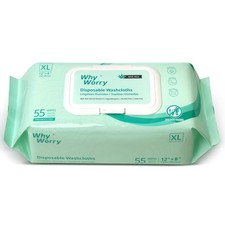 Wet Wipes for Adults, 8"x12" Extra Large Body Cleansing Wipes for Elderly  I...