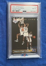 SHAQUILLE O'NEAL 1992 UPPER DECK TRADE CARD RC HOF PSA 8