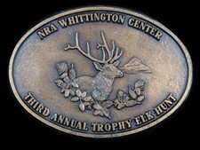 SJ03122  NRA WHITTINGTON CENTER THIRD ANNUAL TROPHY ELK HUNT  BELT BUCKLE