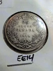 CANADA 1918  25 CENTS -GEORGE V - QUARTER SILVER COIN-EE14