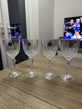 4 Cristal De Flandre Salzburg Wine Glasses French Crystal 24% Label