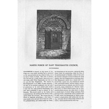 TEIGNMOUTH CHURCH Devon - 2x Antique Engraved Prints 1818