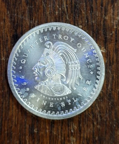 1/4oz 999 Fine Silver Aztec Calandar Mayan Round