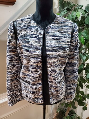 Alfred Dunner Women Multicolor Polyester Long Sleeve Open Front Jacket Size 14P - Picture 8 of 15