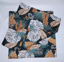 Decorative Jacquard Floral Throw Pillow Covers 18 x 18 Inch Square Set of 2
