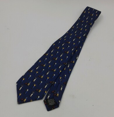 New With Tags BEAUFORT Tie Rack Designer Men's Silk Necktie GOLFER PATTERN ITALY
