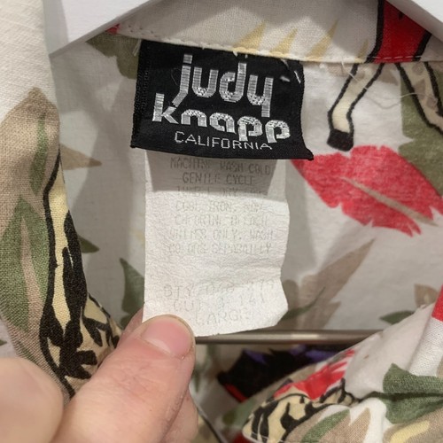 Camisa Vintage Judy Knapp Safari Tigres Estampado Sin Mangas Botones Talla Grande - Imagen 3 de 11