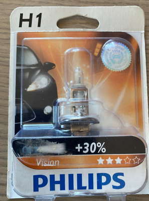 PHILIPS Vision Mehr Sicht H 1  Halogen Scheinwerfer Lampe ca. 30 % mehr licht