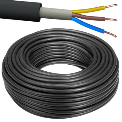 NYY-J 3x1,5 Erdkabel, Elektrokabel, Erdleitung, 3G1,5 Kabel, 5m/10m/25m/50/100m
