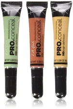 LA Girl Pro Conceal Corrector Set - Orange, Yellow, Green Correctors - 3PC Set