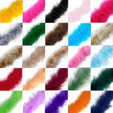 Marabou Swansdown Feather Trim Craft Fluffy & Soft -  34 Colours / Choose Length