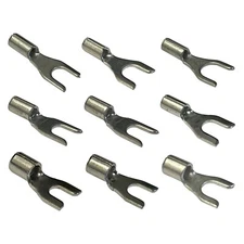 (225) Non-Insulated 22 - 10 Gauge Spade Terminal #6 8 10 Fork Wire Connector Kit