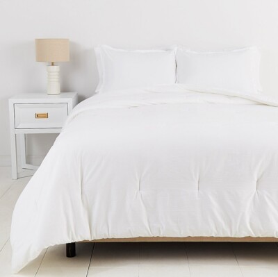 Simply Essential Garment Washed 2-Piece Twin/ Twin XL Duvet Cover Set White