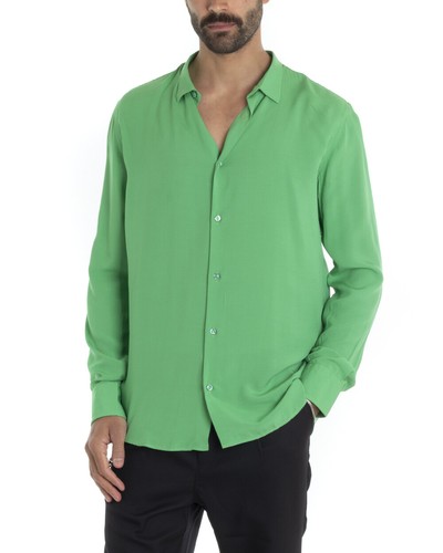 Camicia Uomo Sartoriale Con Colletto Manica Lunga Viscosa Morbida Vari Colori - Imagen 74 de 92