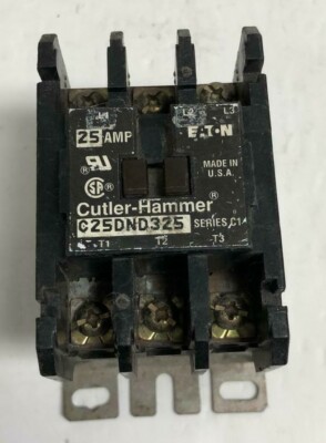 Eaton Definite Purpose 3 Pole Contactor, C25DND325 / 25A