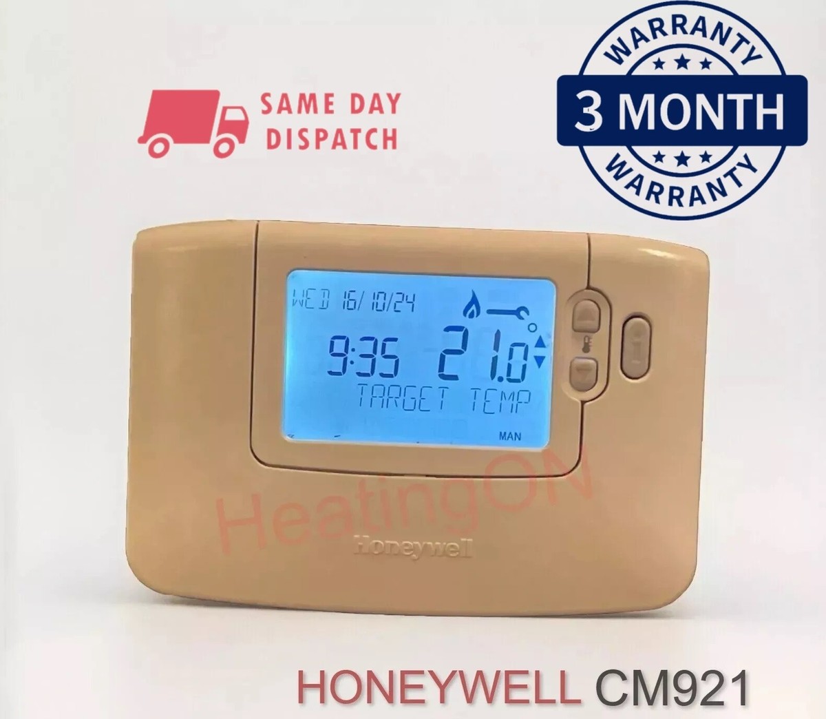 HONEYWELL CM921 WIRELESS PROGRAMMABLE ROOM THERMOSTAT CHRONOTHERM  CMS921B1042