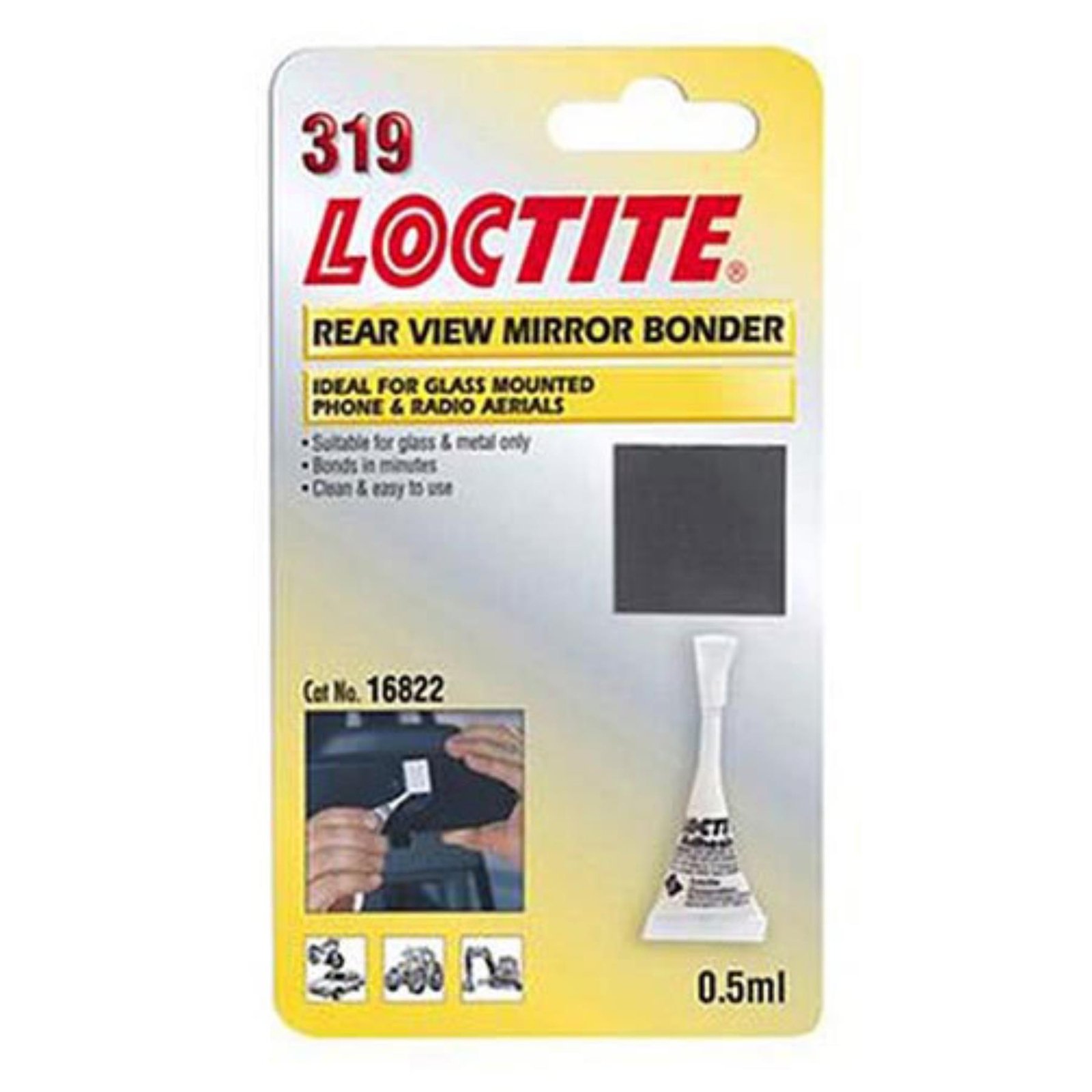 Loctite 319 Rear View Mirror Bond Adhesive│Glass & Metal Glue│Easy to