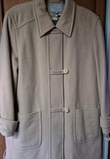 John Lewis Jfw Women Cahsmere Wool Coat Single Breasted Knee Length Sand Uk18