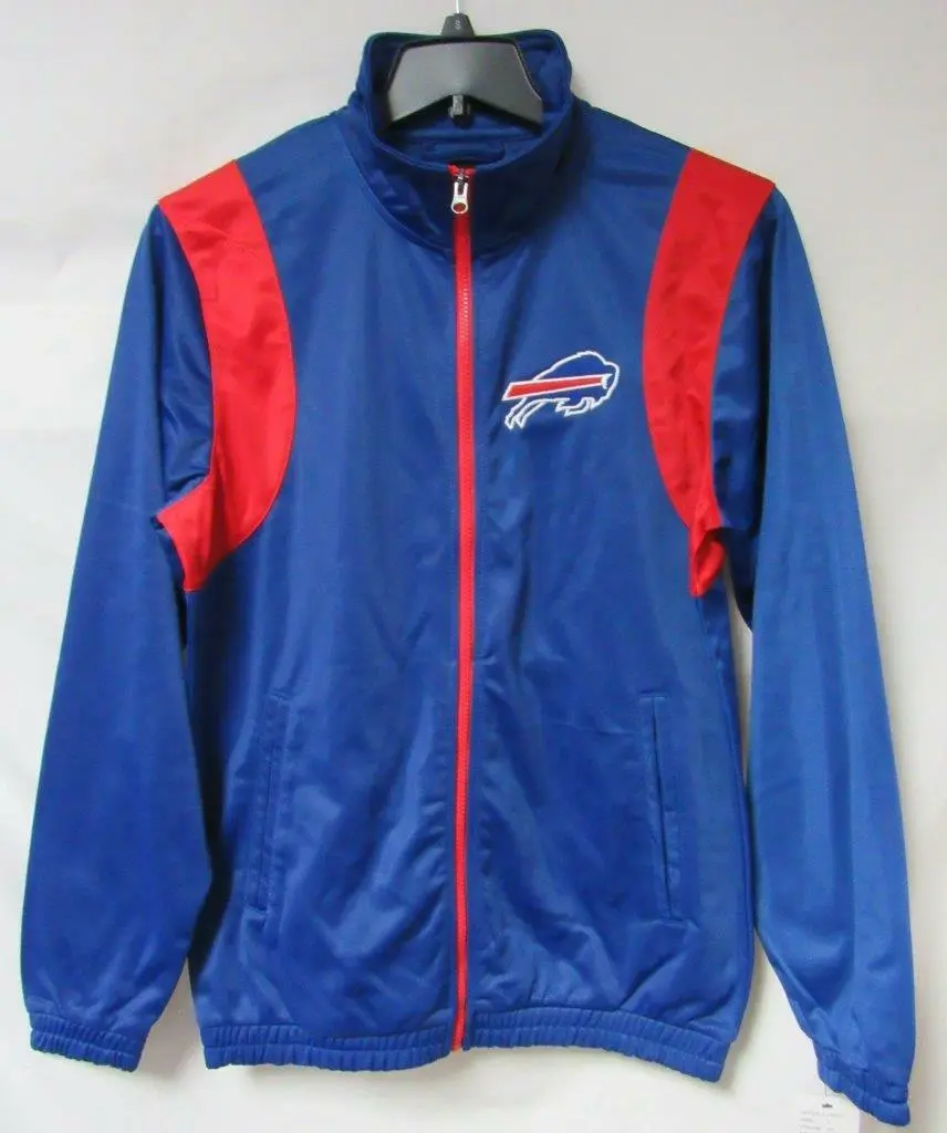 Buffalo Bills Mens Size S M L or XL Full Zip Track Jacket B5 7