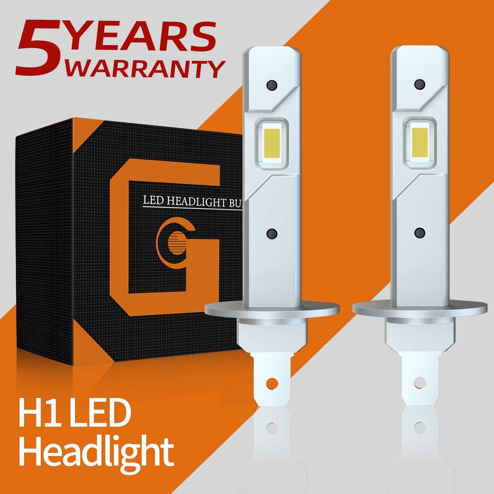 2PC H1 LED Headlight Kit 220W 30000LM Car Bulb High/Low Beam White 6000K