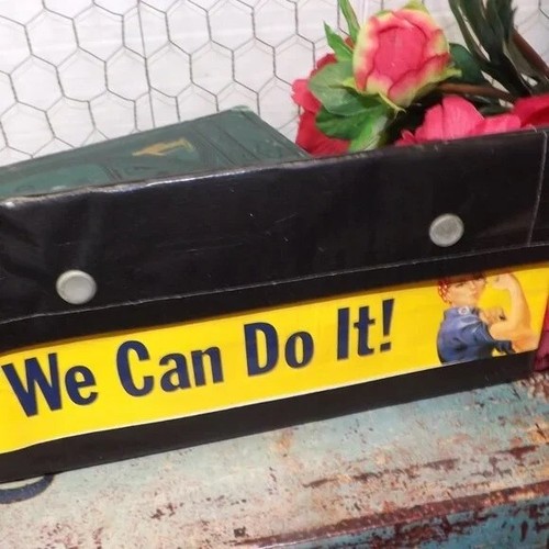 NEW ROSIE the Riveter "WE Can DO IT" Black Organizer Checkbook WALLET Duck Tape - Picture 4 of 7
