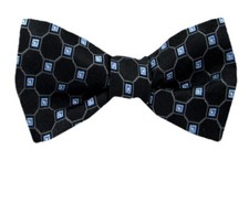 Men's 100 Silk Designer Self Tie Woven Bowtie- NWT