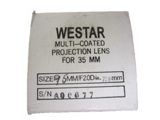 Westar 95mm FL Speed F2.0 35mm Cine Projector Lens New MIB