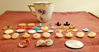 ANTIQUE VICTORIAN ERA BUTTONS, LOT of 35 & PORCELAIN CUP- COLLECTION, CELLULOID — photo 5