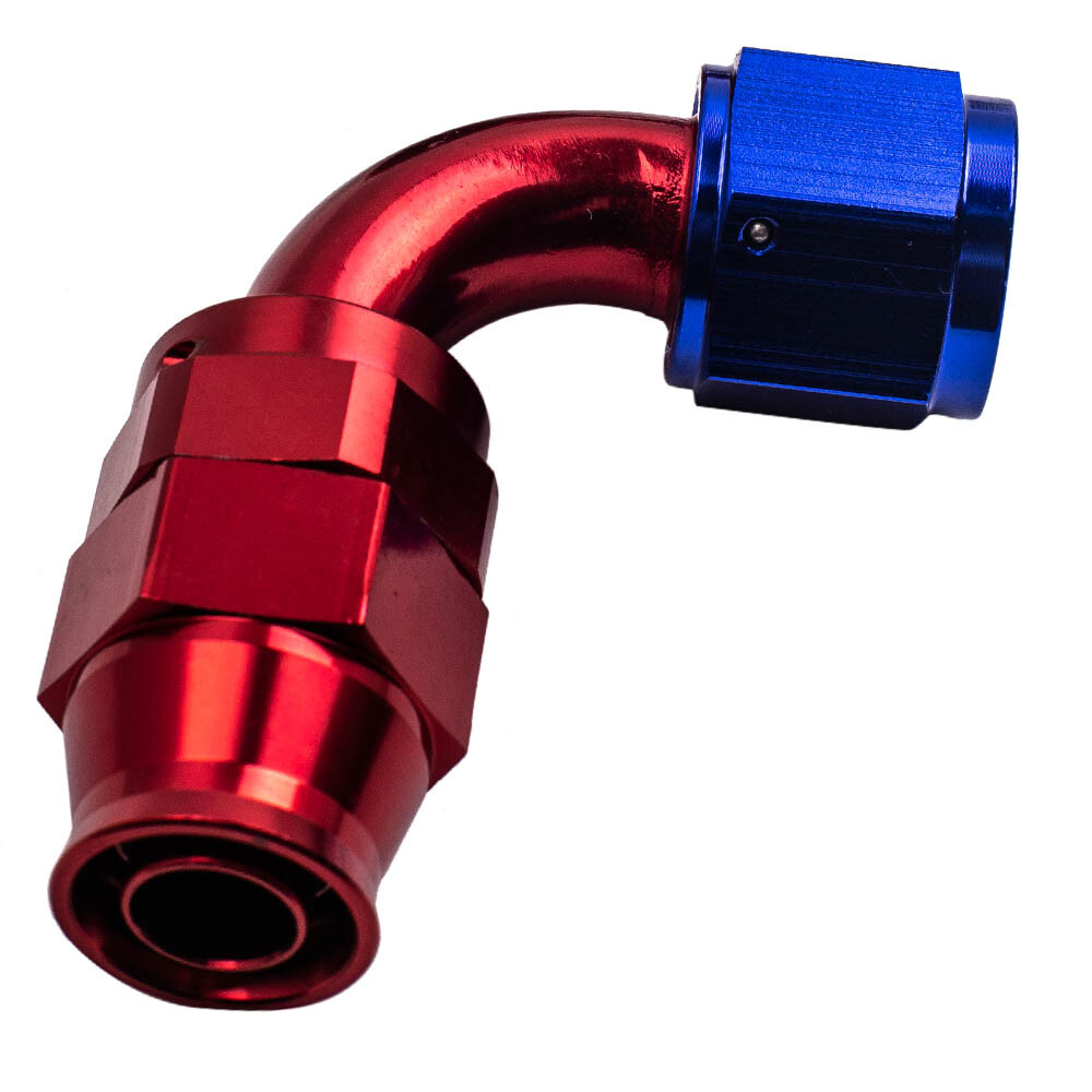 4PCs 6AN AN6 -6AN 90 Degree BLACK SWVEL FUEL OL HOSE END FTTNGS