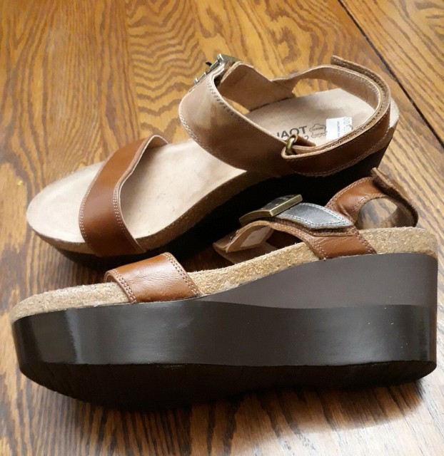 Naot Cork Wedge Brown Sandals Size 41 U.S.A 9.5 | eBay