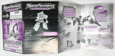 2004 HASBRO TRANSFORMERS UNIVERSE SERIES 2 SCAVENGER MICROMASTER INSTRUCTIONS