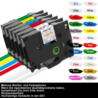 ITARI Schriftband TZe-231 6mm-36mm für Brother PT-H100LB E100 H105 1000 1010 D410 D300