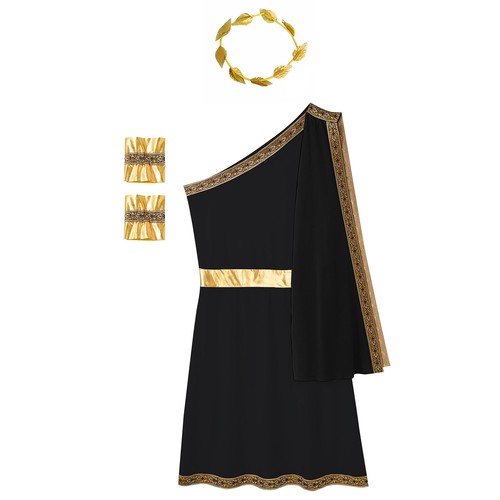Men's Dresses Theme Dress Up Senator Robe Party Toga With Headwear Tunic God - Picture 42 of 49