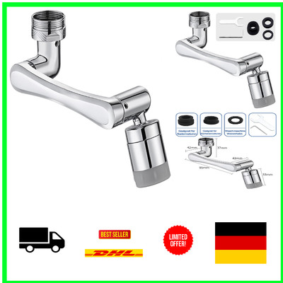 1440° schwenkbarer Wasserhahn-Strahlregler mit 2 Sprühfunktionen für Küche, 2...