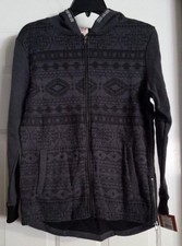 Boys Heather Steel Gray Mossimo Long Sleeve Zip Hooded Jacket Size L 12/14