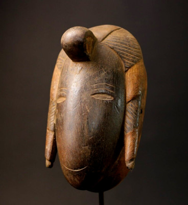 Antique African Guro Mask, Hand-Carved Wood by Master Tribal Artist -4060