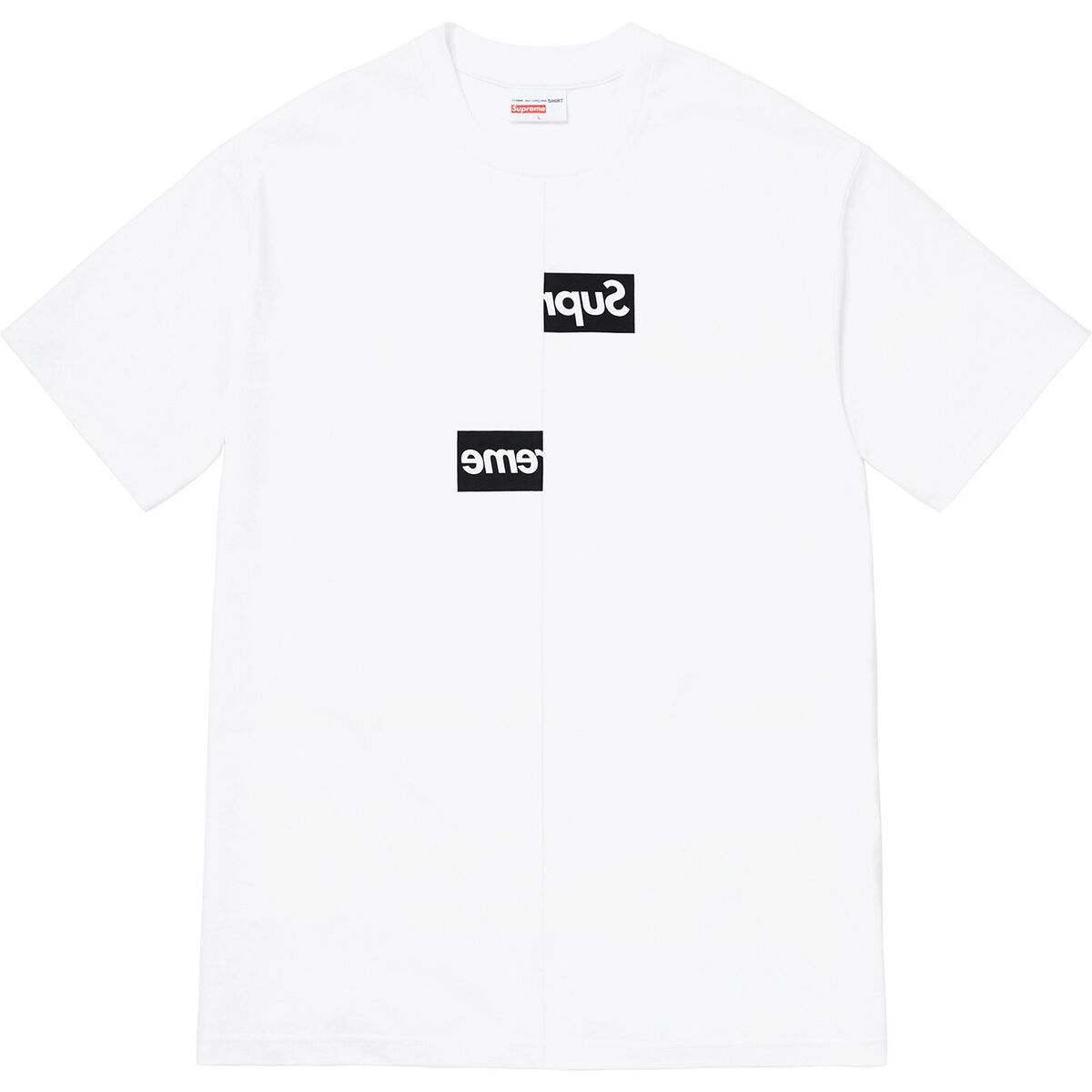 XL supreme CDG Split Box Logo Tee-